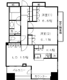 アトラスタワー西新宿 18階 間取り図