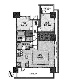クレヴィアタワー目黒不動前 21階 間取り図