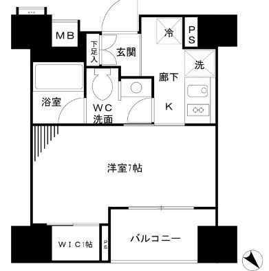 パークリュクス銀座mono 7階 間取り図
