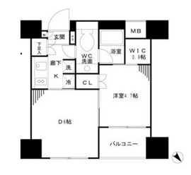 パークリュクス銀座mono 13階 間取り図