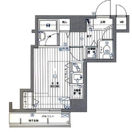 グランド・ガーラ麻布十番 7階 間取り図