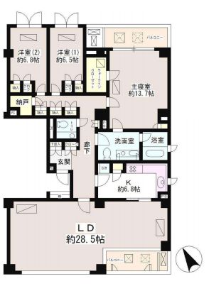 ソラール砂土原 2階 間取り図