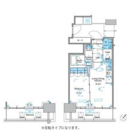 パークアクシス豊洲キャナル 1403 間取り図