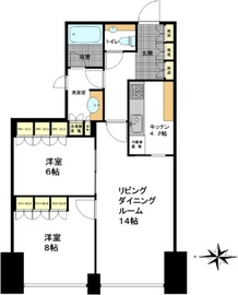 ラ・トゥール飯田橋 1905 間取り図