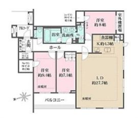 代々木パークハウスプライムヒルズ 4階 間取り図
