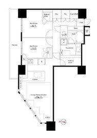 ライオンズ四谷タワーゲート 16階 間取り図