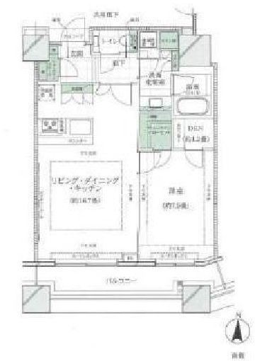 コンシェリア西新宿タワーズウエスト 37階 間取り図