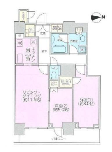 勝どきビュータワー 39階 間取り図