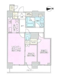 勝どきビュータワー 39階 間取り図