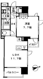 メゾンカルム代々木公園 408 間取り図