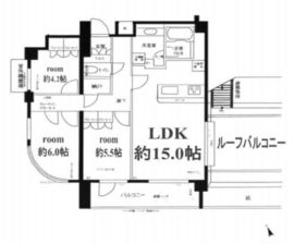 フォレシティ富ヶ谷 801 間取り図