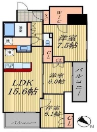 プレミスト日本橋浜町 13階 間取り図