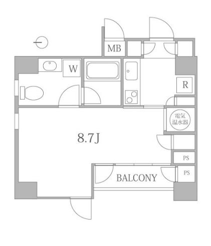 ルーチェ高輪 202 間取り図