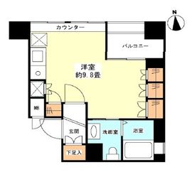 グランカーサ新宿御苑 607 間取り図