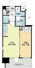 プレサンスロジェ千代田東神田 10階 間取り図