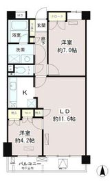 レジデンスシャルマン林試の森 205 間取り図