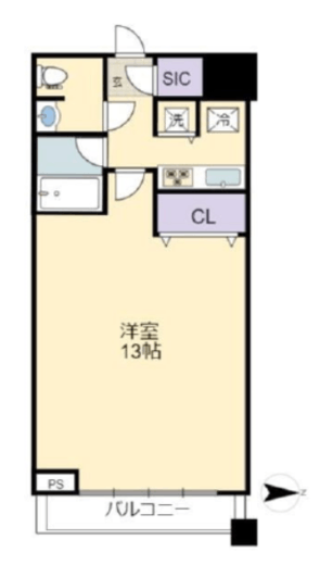 コンシェリア西新宿タワーズウエスト 15階 間取り図