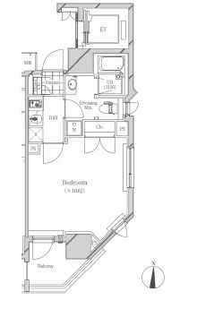 フトゥールス南麻布 804 間取り図