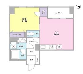 ラベール三越前 802 間取り図