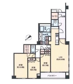 フォレセーヌ赤坂檜坂 107 間取り図