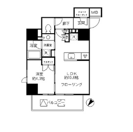 ルフォン白金台ザ・タワーレジデンス 5階 間取り図