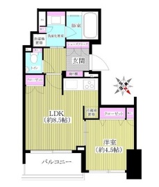 レフィール銀座フロント 9階 間取り図