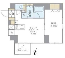 アパートメンツ不動前 305 間取り図