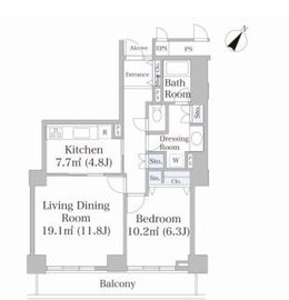 プラティーヌ田町 93 間取り図