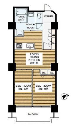 六本木ビュータワー 15階 間取り図