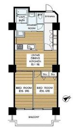 六本木ビュータワー 15階 間取り図