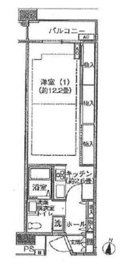 シティコート目黒 3-216 間取り図