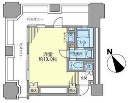 ルネ新宿御苑タワー 1903 間取り図