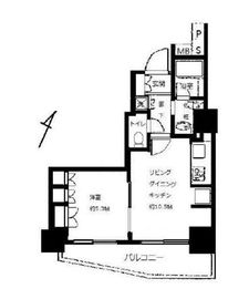 パークタワー東中野 6階 間取り図