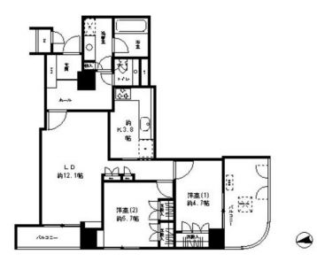 西早稲田南ウイング 4階 間取り図