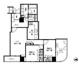 西早稲田南ウイング 4階 間取り図