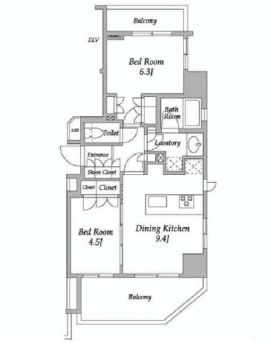ブランズ代々木西参道 8階 間取り図