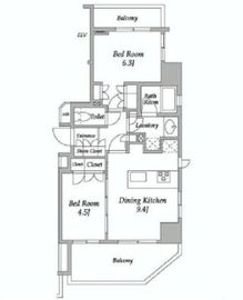 ブランズ代々木西参道 8階 間取り図