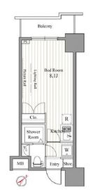 レジディア東銀座 511 間取り図