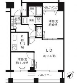 ルシマン月島 1210 間取り図