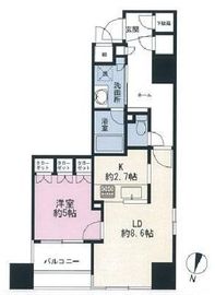 ルネ神楽坂 5階 間取り図