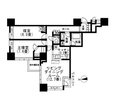 ザ・タワーズ台場 ウエスト 7階 間取り図