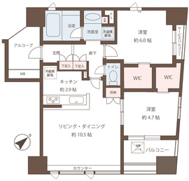 ウィルローズ日本橋浜町 9階 間取り図