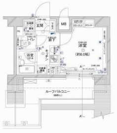 コンシェリア新橋 15階 間取り図