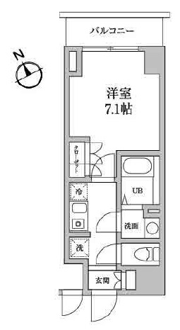 レジディア日本橋馬喰町2 702 間取り図
