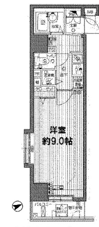 ガラ・ステージ麻布十番 7階 間取り図