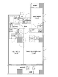 コンフォリア東池袋ウエスト 1308 間取り図