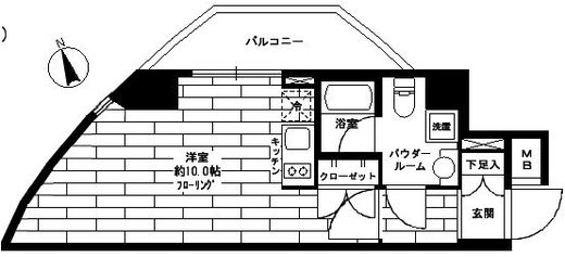 グランドコンシェルジュ広尾 3階 間取り図