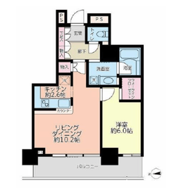 ベイクレストタワー 2605 間取り図