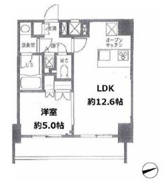 カスタリア門前仲町2 801 間取り図