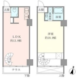 リージア中野新橋 801 間取り図